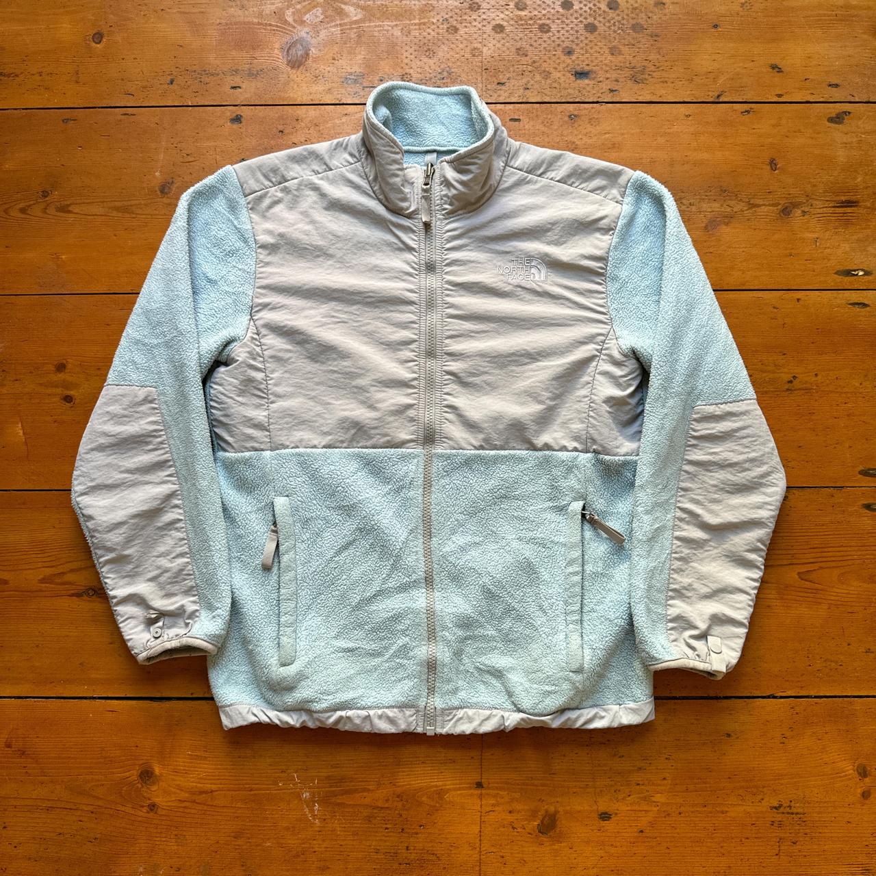 Light blue north face fleece best sale