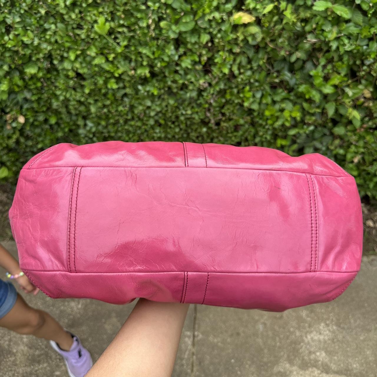 vintage pink coach shoulder purse hot pink barbie - Depop