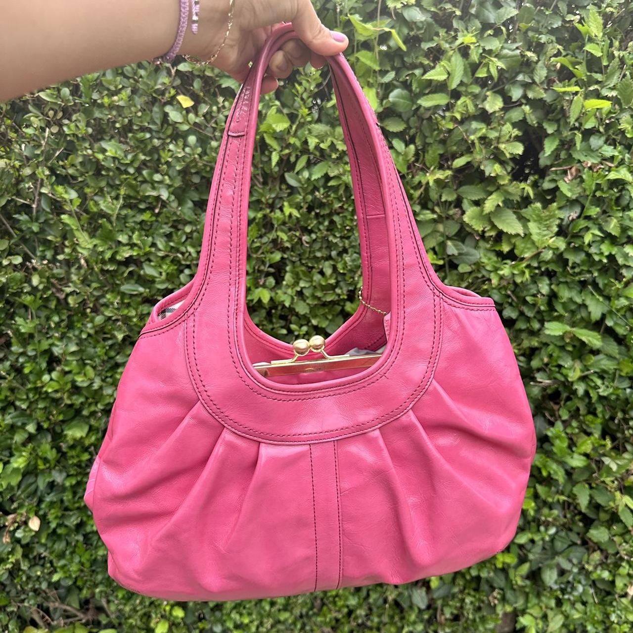 small hot pink coach purse