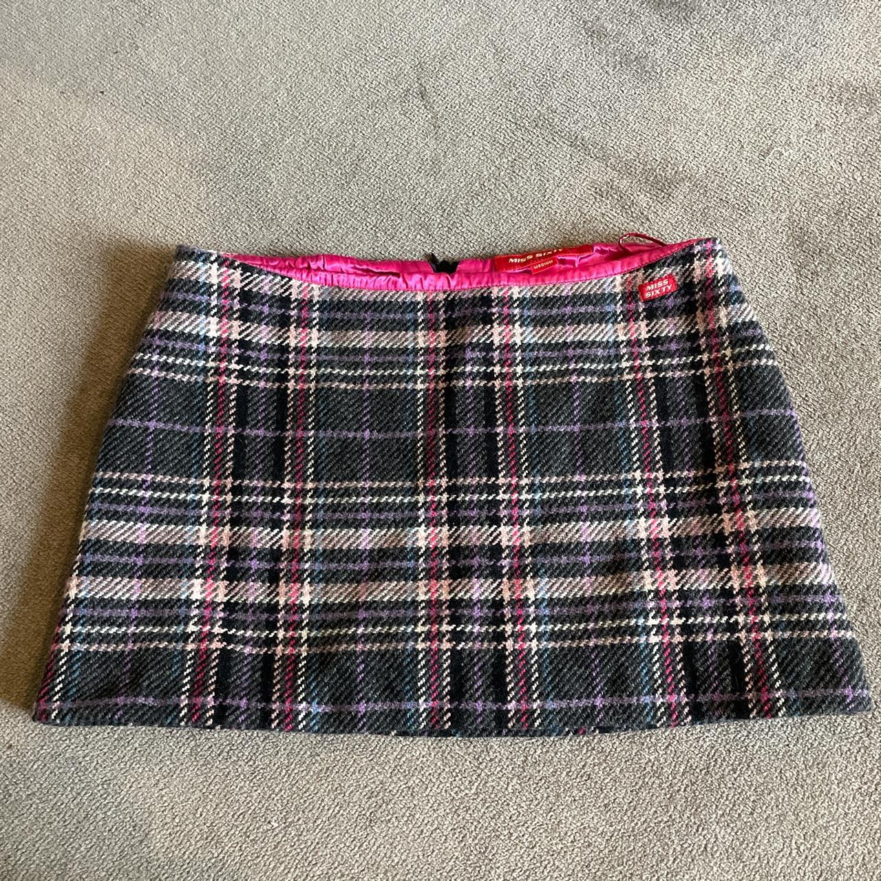the cutest miss sixty tartan /check pink skirt.... - Depop