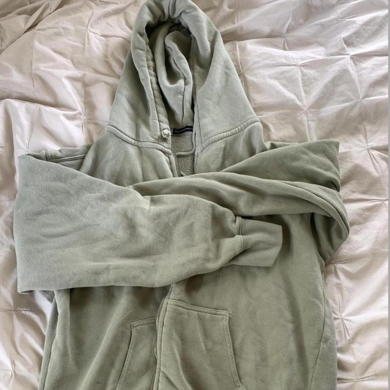 Brandy Melville Women's Green Hoodie Depop