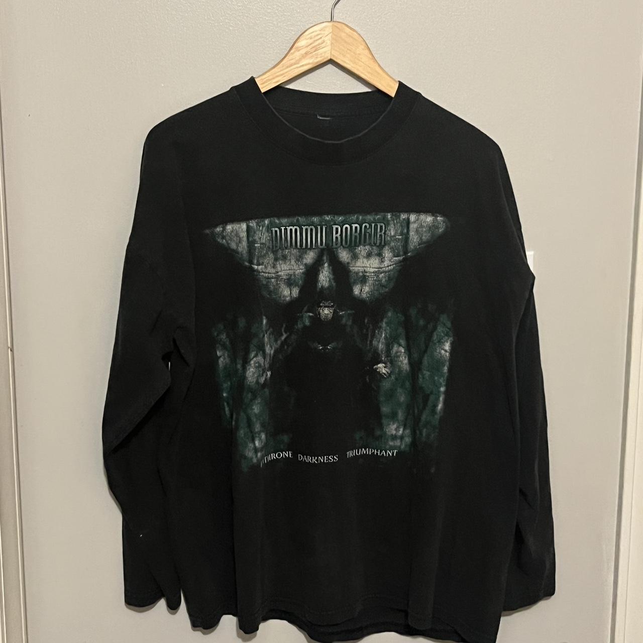 Vintage 90s dimmu Borgir death metal long sleeve... - Depop