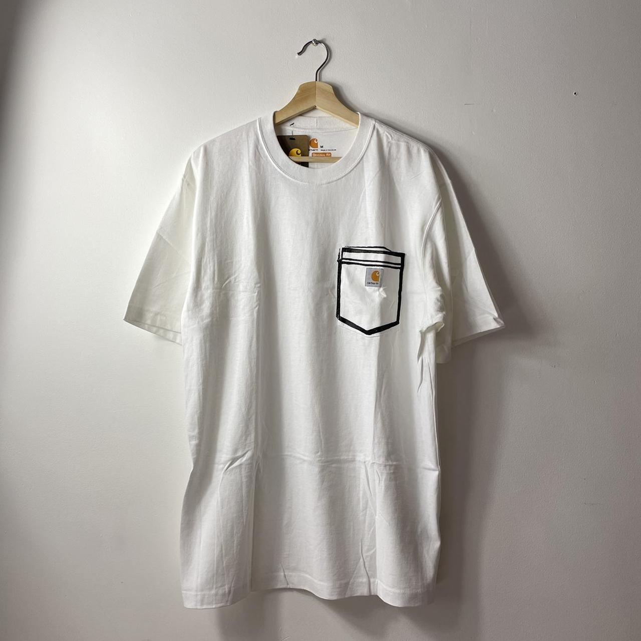 Carhartt WIP Men's White T-shirt | Depop