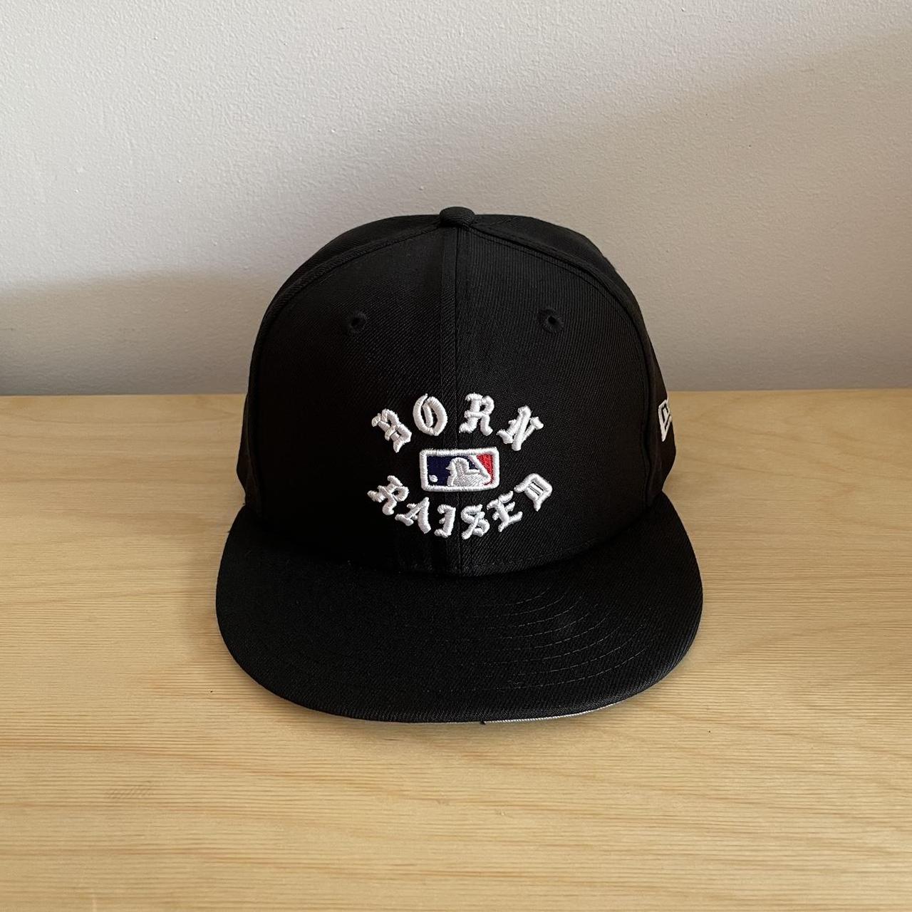 Born x Raised Men's Black and Grey Hat | Depop