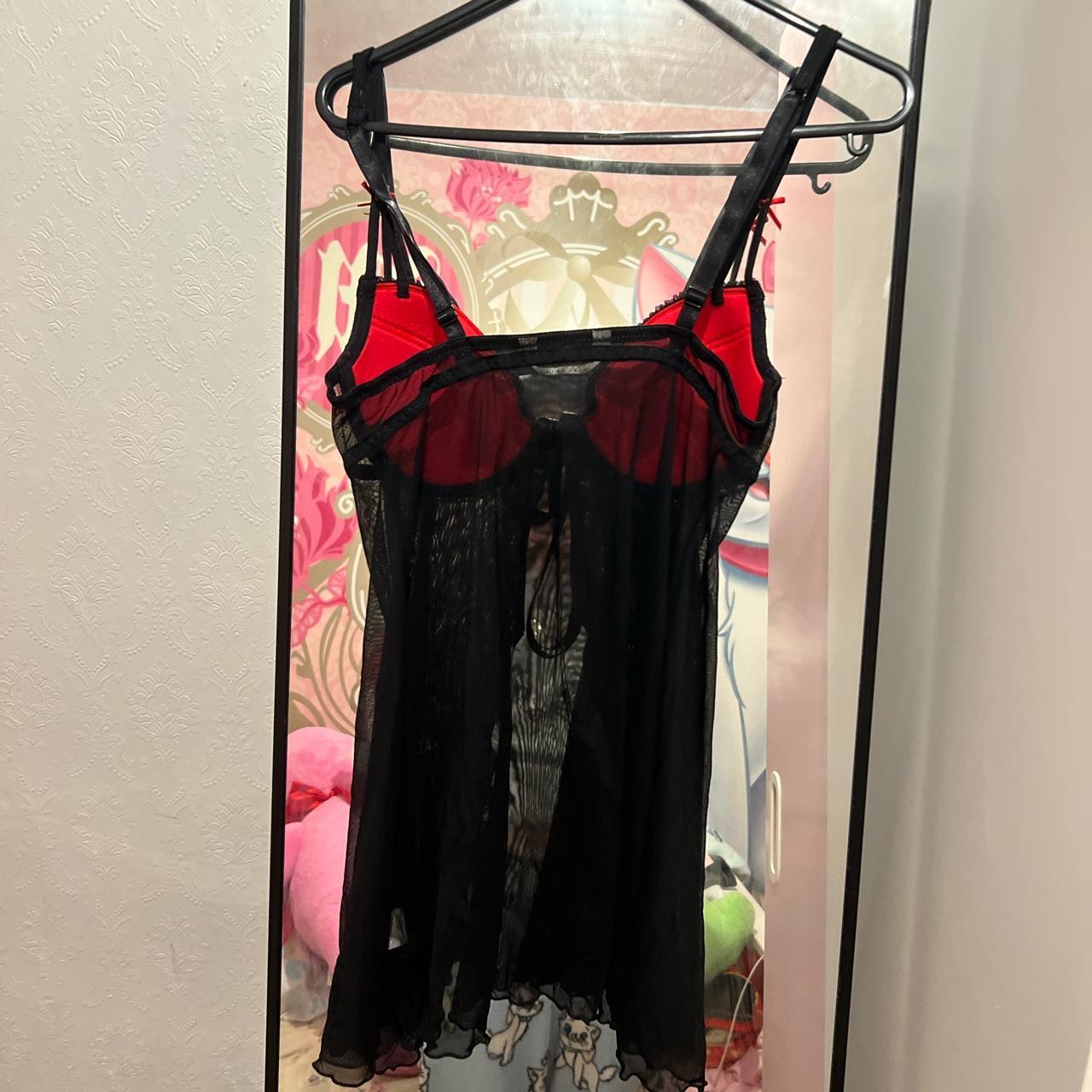 La Senza Women's Red and Black Bra | Depop