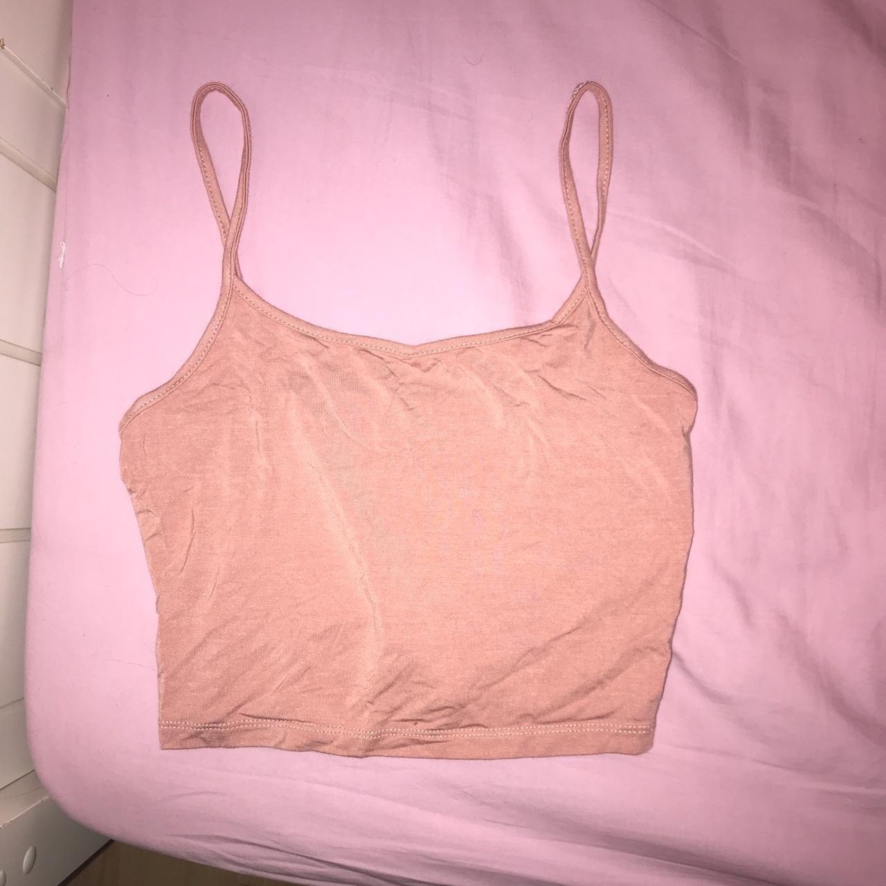 Shein Basics Solid Form Fitted Cami Crop Top In Depop