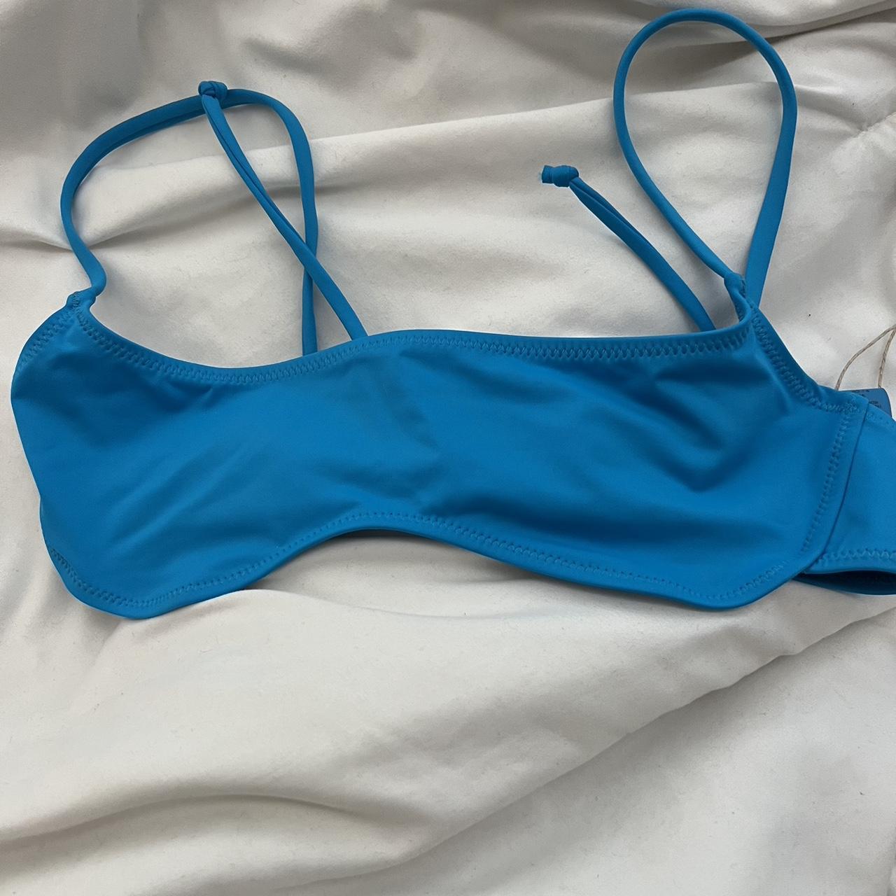 Skims Women's Blue Bikini-and-tankini-tops | Depop