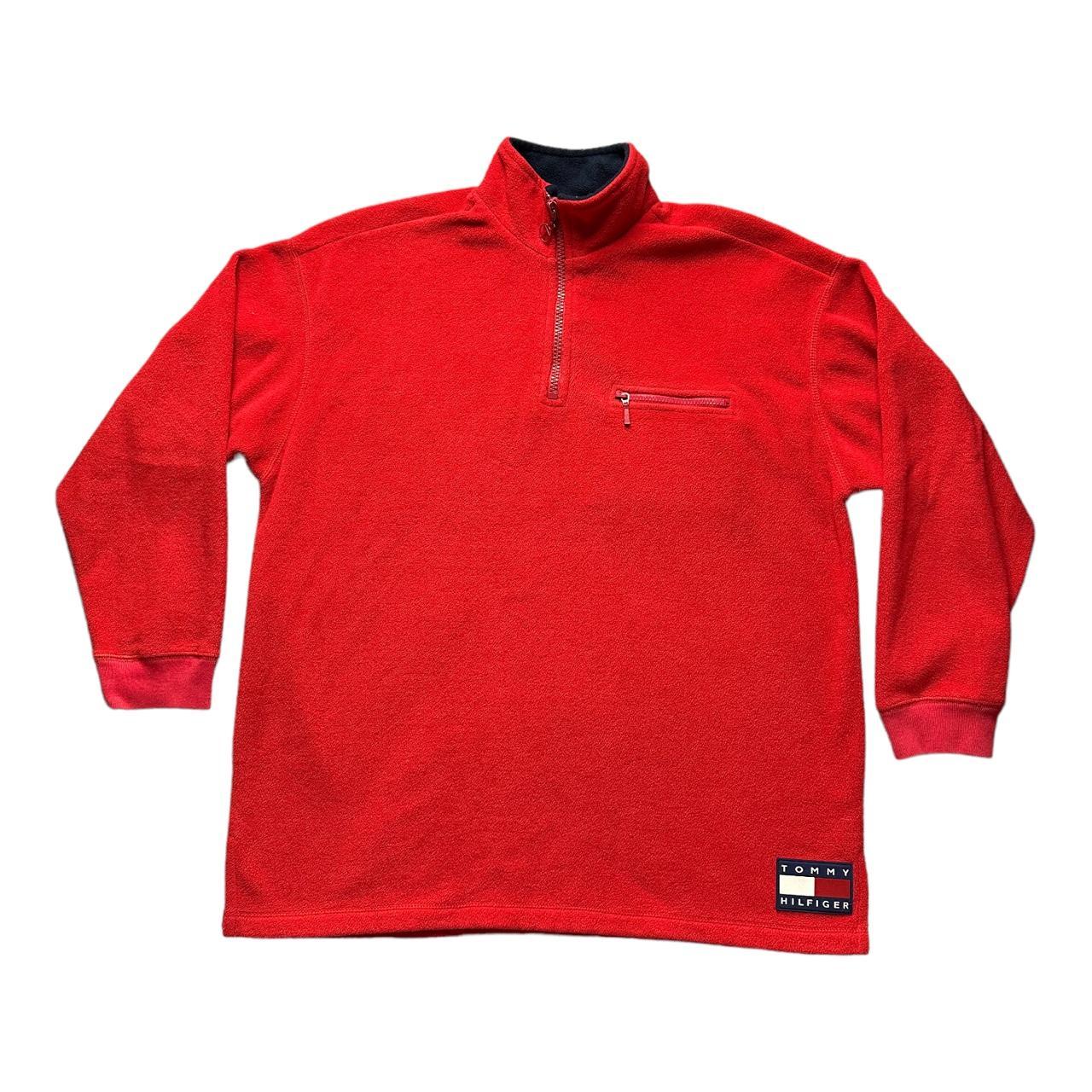 Tommy Hilfiger Men's Red Sweatshirt | Depop