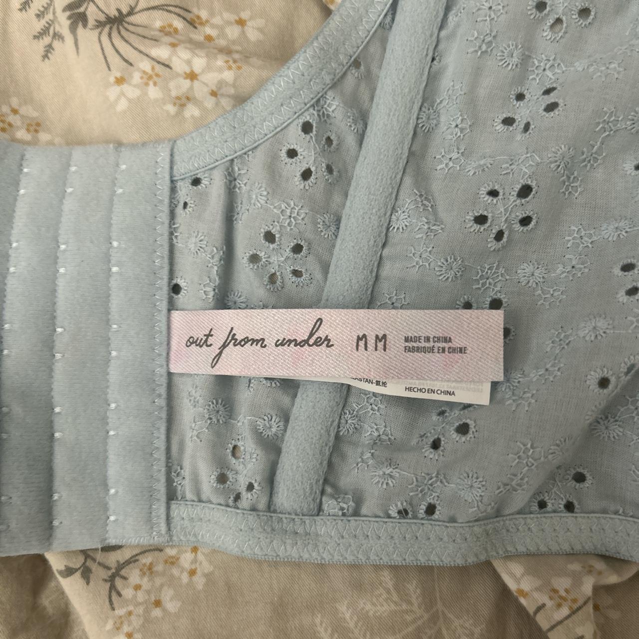 urban outfitters blue eyelet corset top. Depop