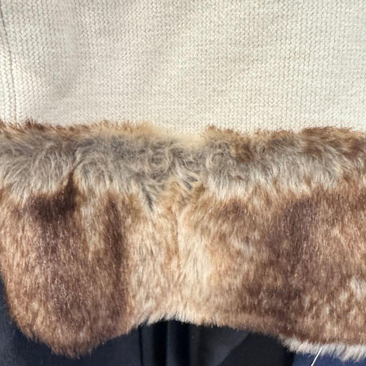 Source Unknown Women's Sweater - Cream/Brown - XL… - image 3