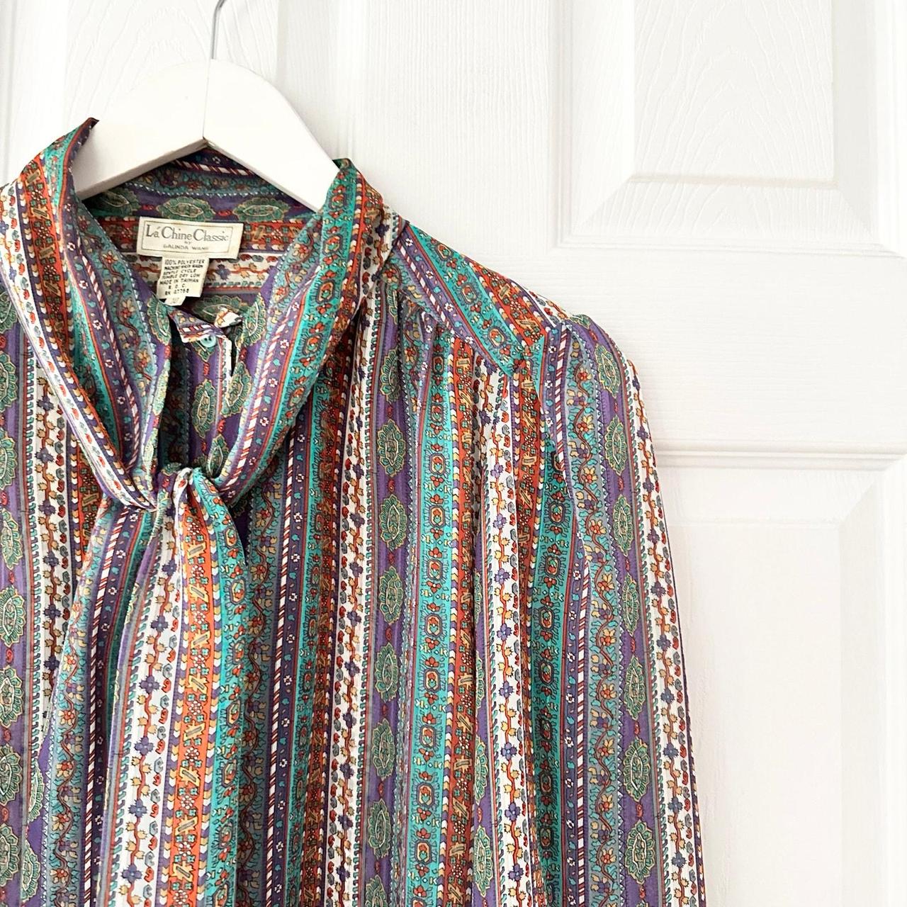 Source Unknown Women's Blouse - Blue/Multi - 10 –… - image 4