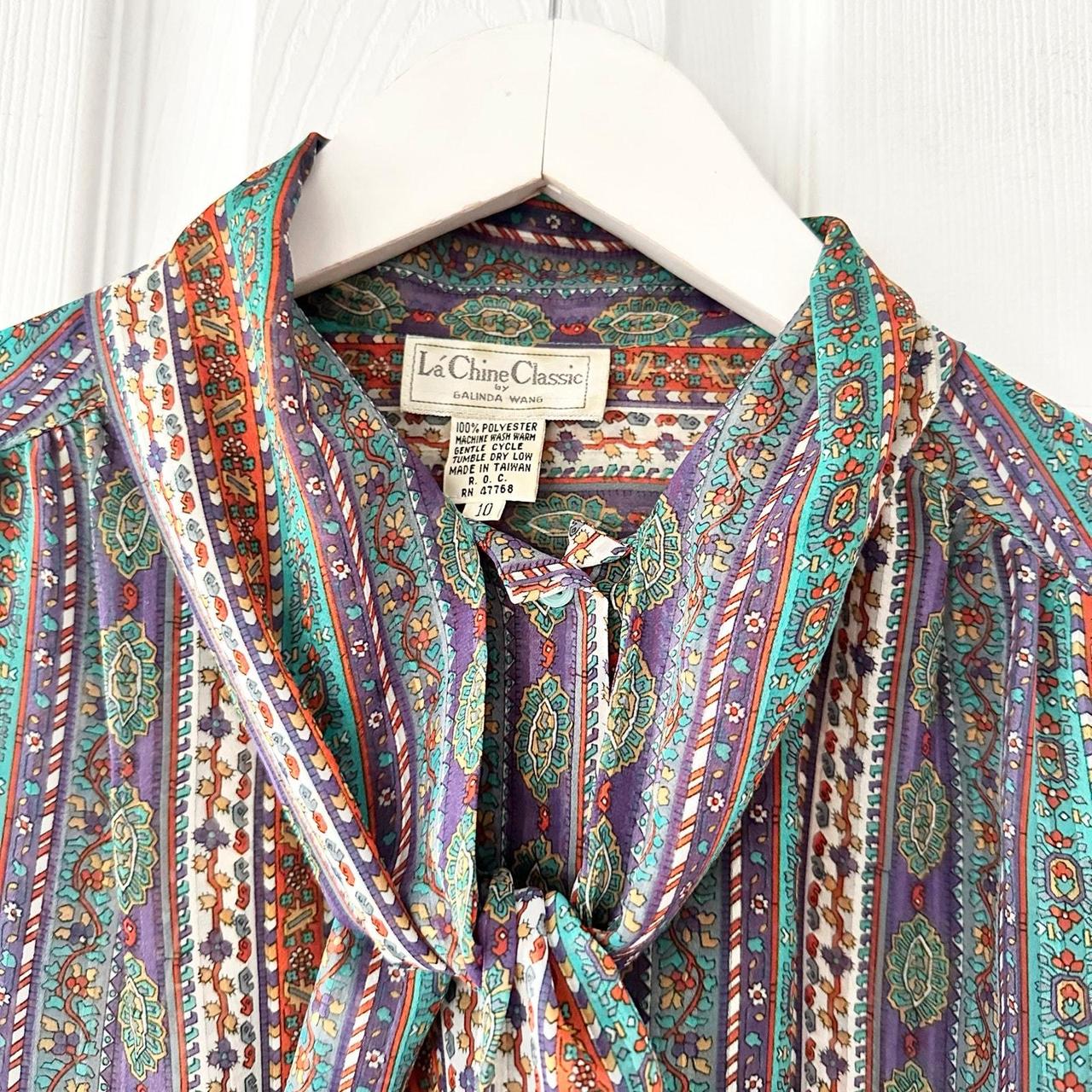 Source Unknown Women's Blouse - Blue/Multi - 10 –… - image 6