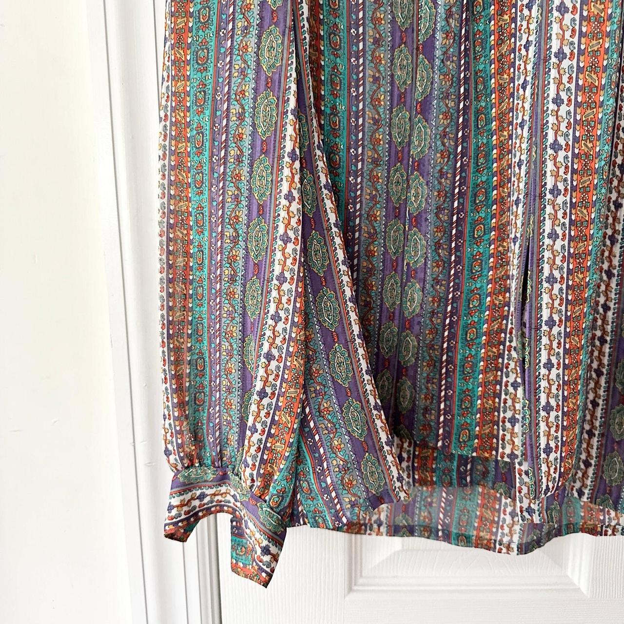 Source Unknown Women's Blouse - Blue/Multi - 10 –… - image 3