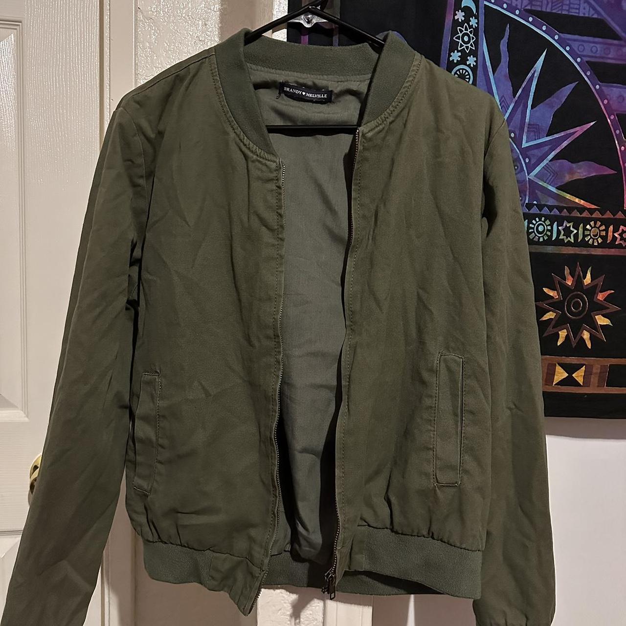 Brandy Melville green jacket zip up , Size: small/one