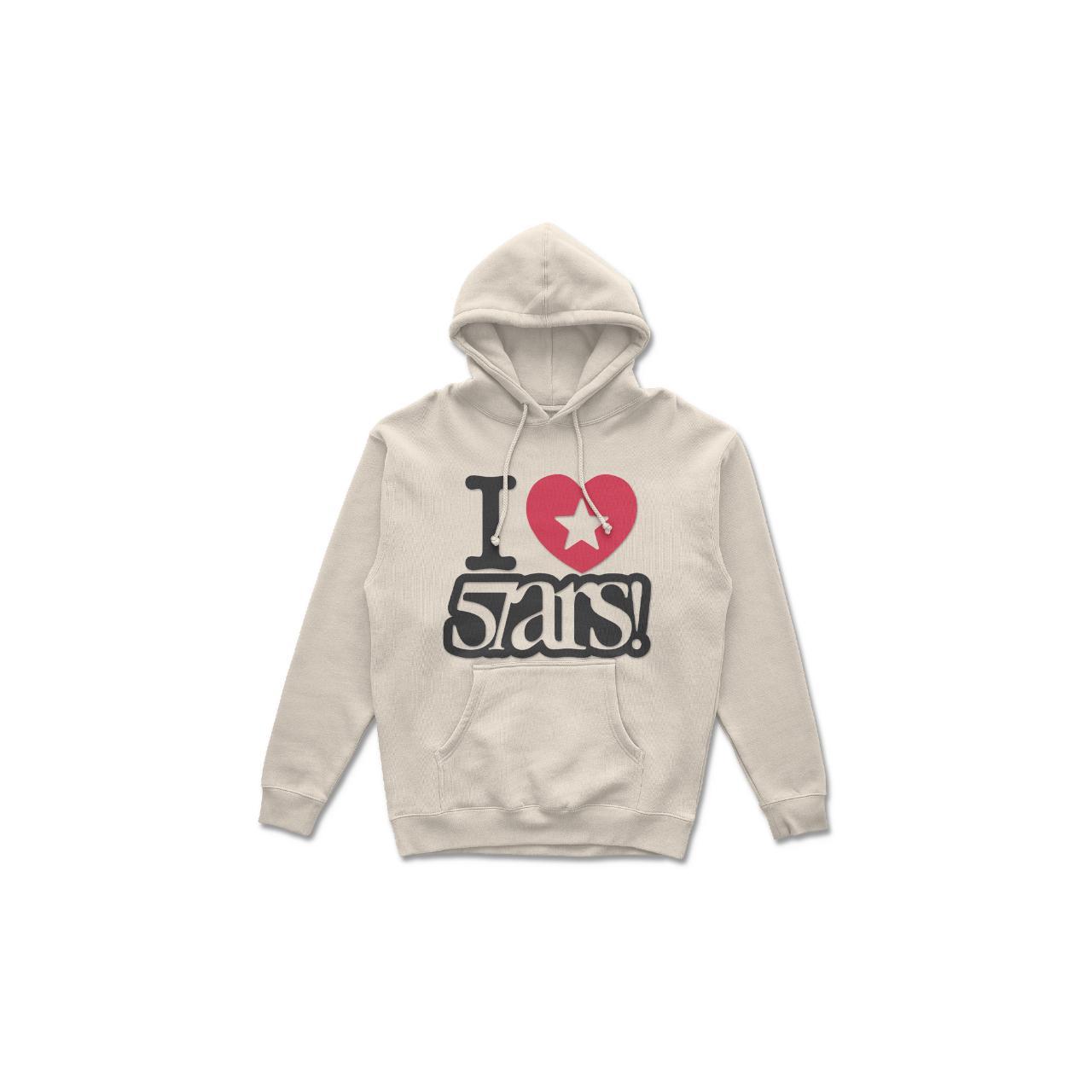 Men's Cream and Red Hoodie Depop