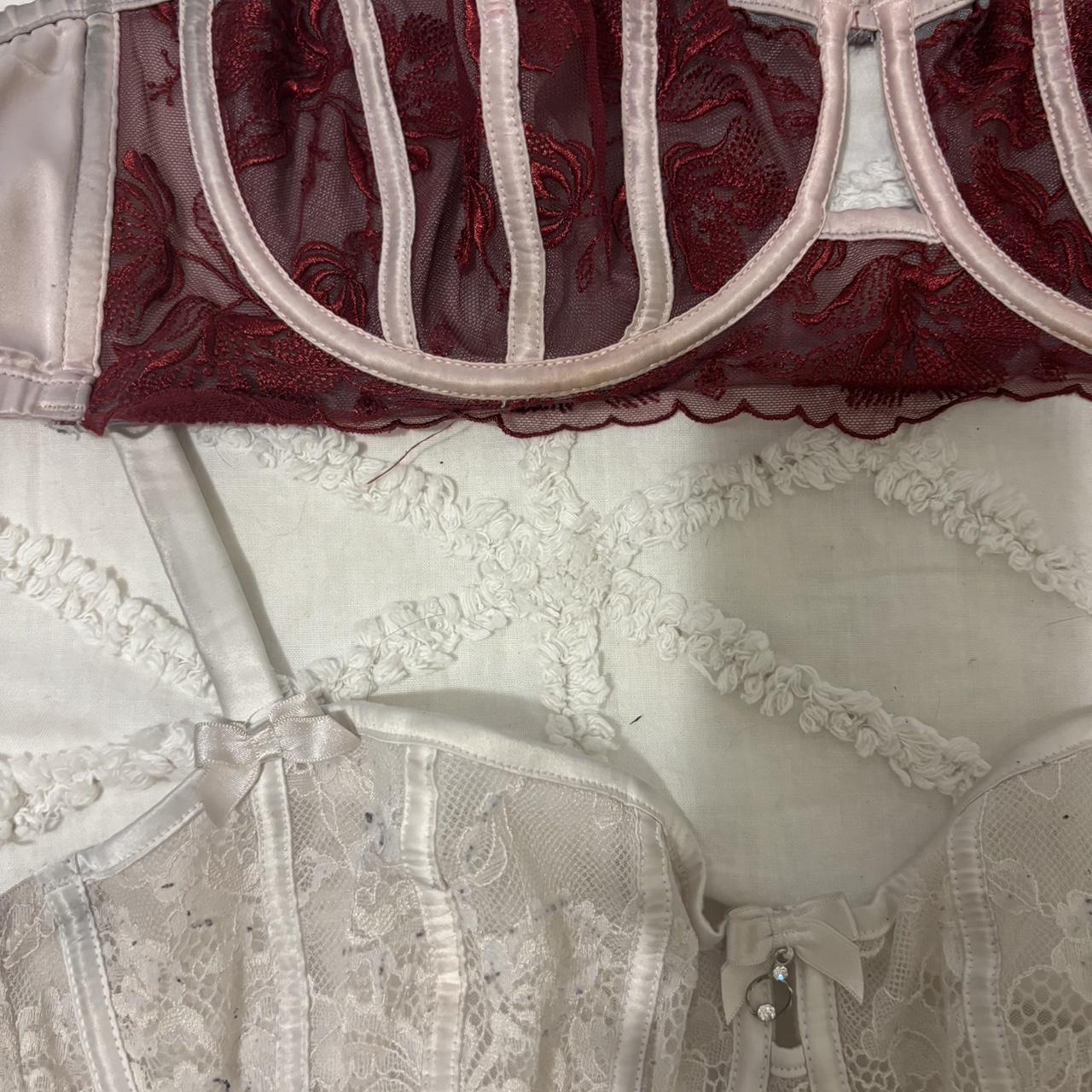 two bras and things bras both 1214 DD the white is... Depop