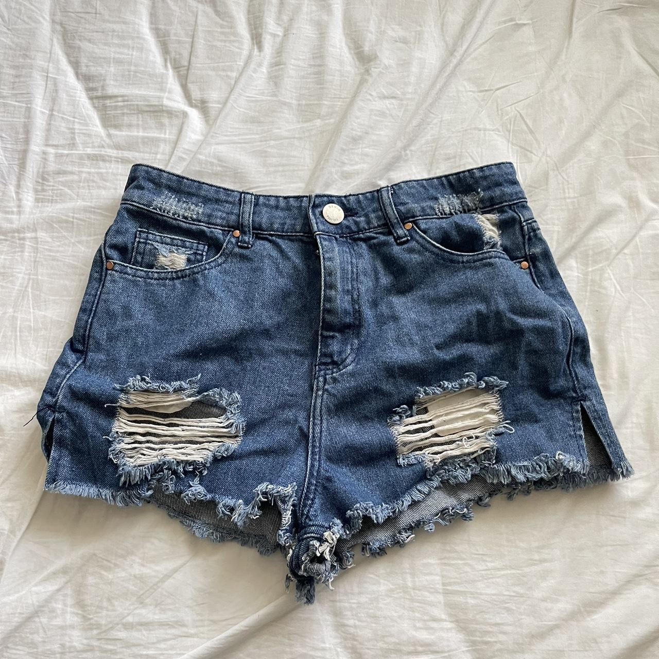 Glassons short short ripped jeans in AUS size 10... - Depop