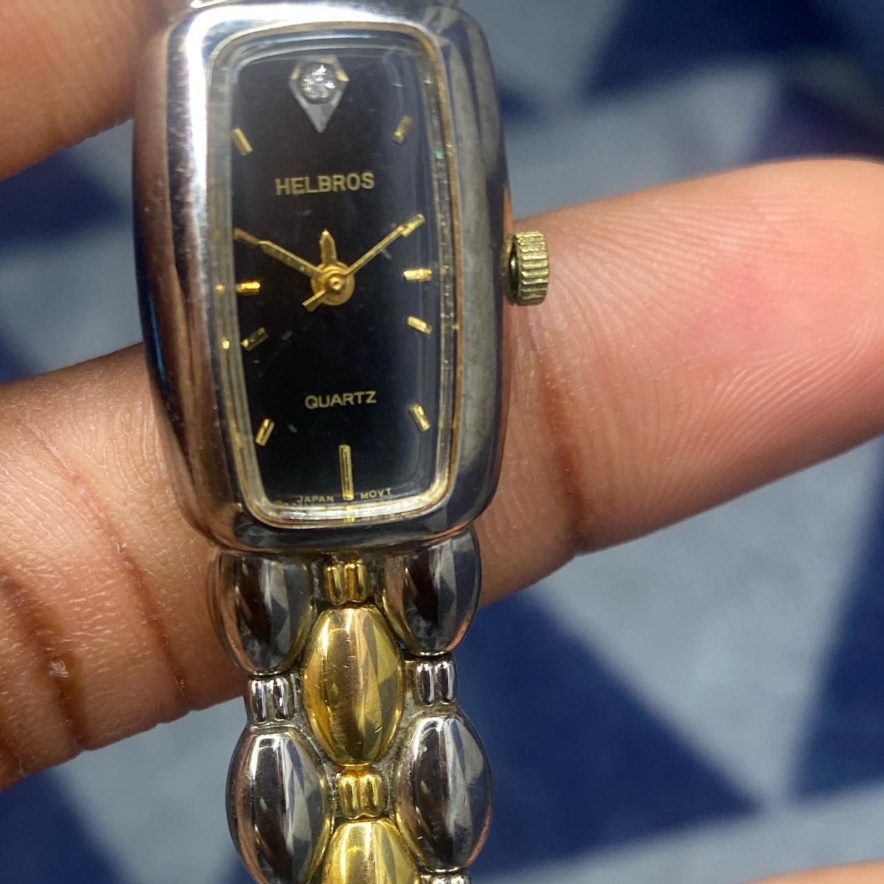 helbros diamond quartz watch