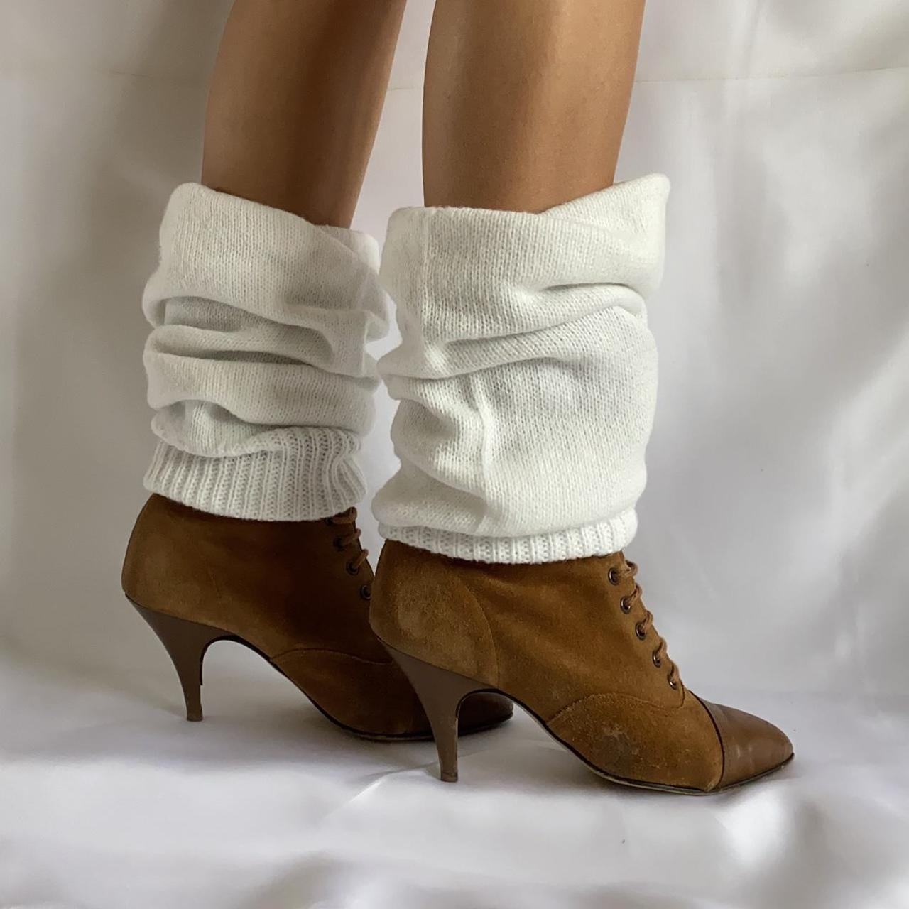 Baggy white leg warmers. Size M. Check out my page... Depop
