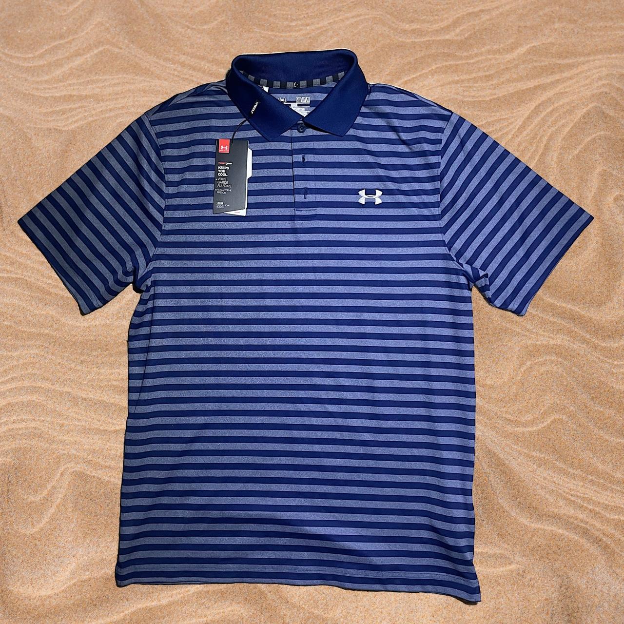 Under Armour Men's Blue and Navy Polo-shirts