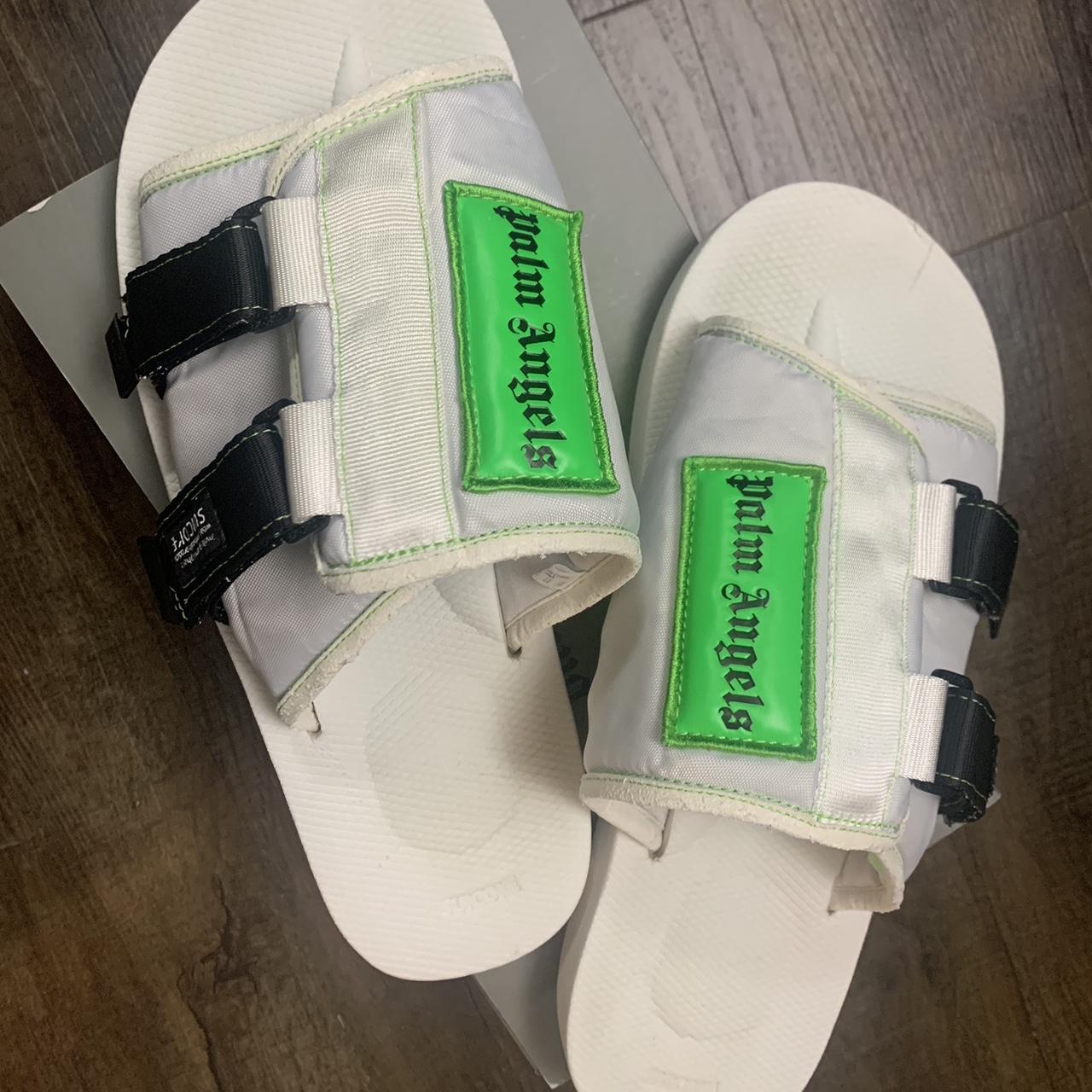 Rare palm angels x suicoke slides sandals white and - Depop