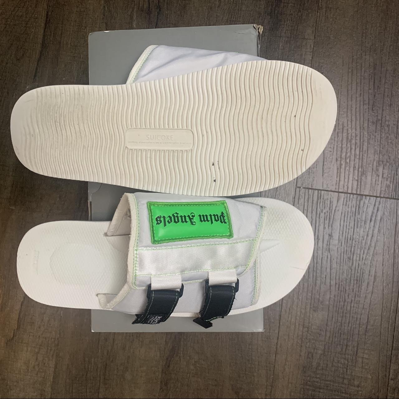 Rare palm angels x suicoke slides sandals white and - Depop