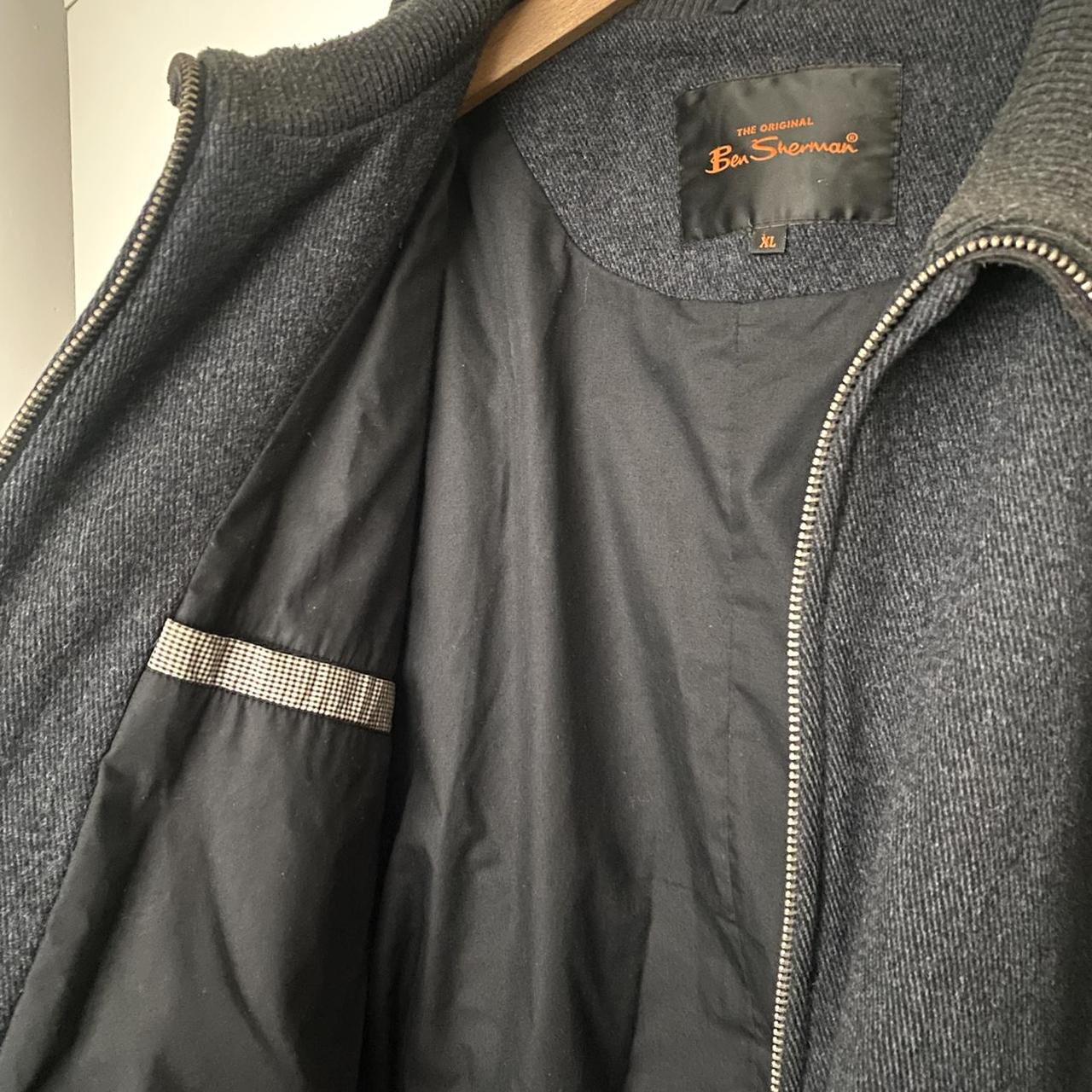 ben sherman vintage wool bomber biker jacket,