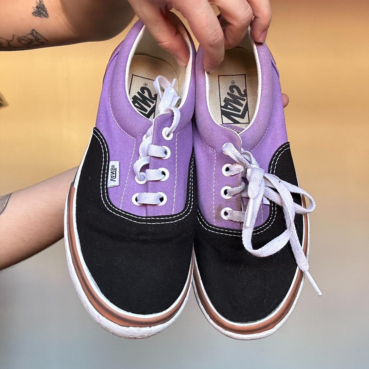 purple and black vans - Depop