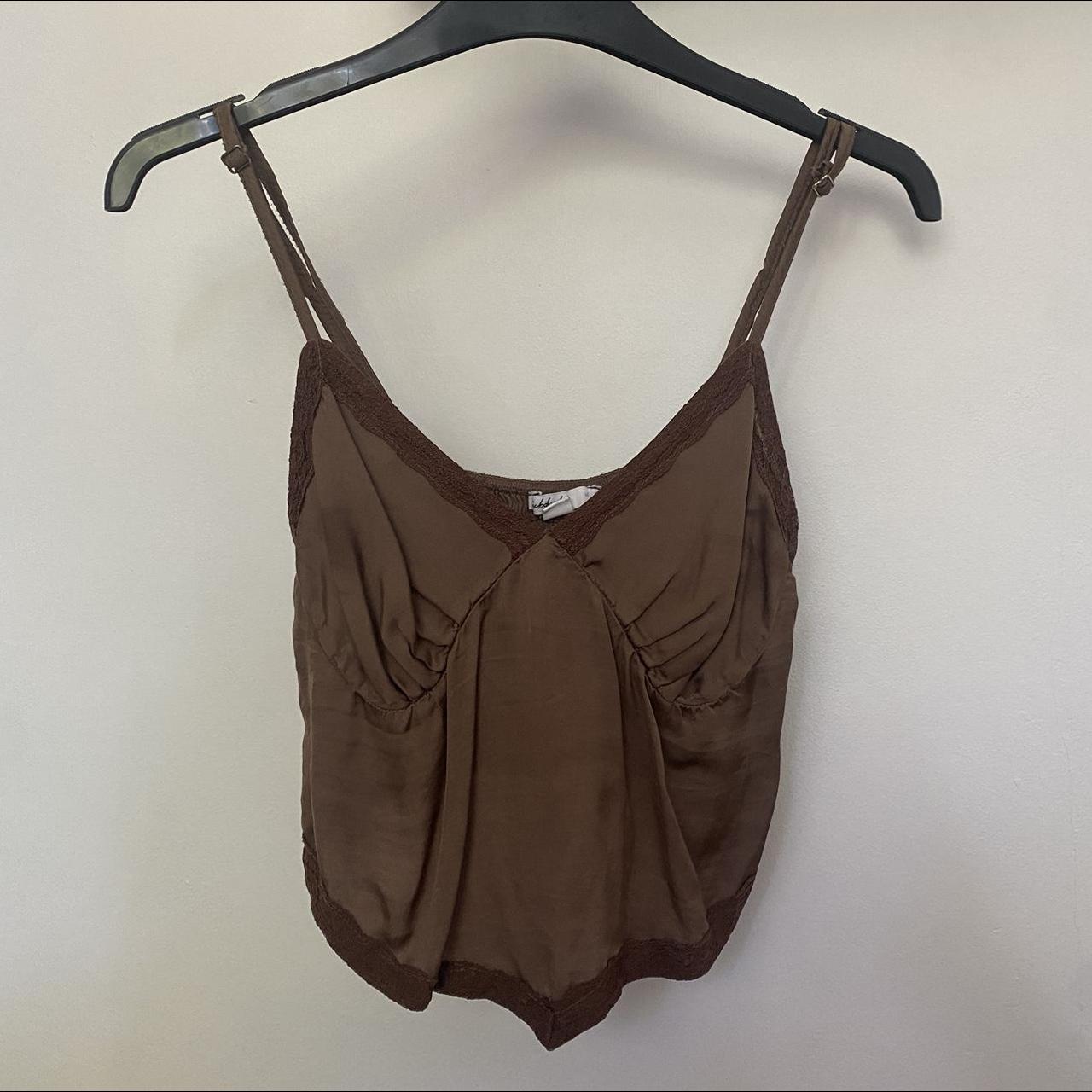 Subdued Brown Crop Top Only worn a few times - - Depop