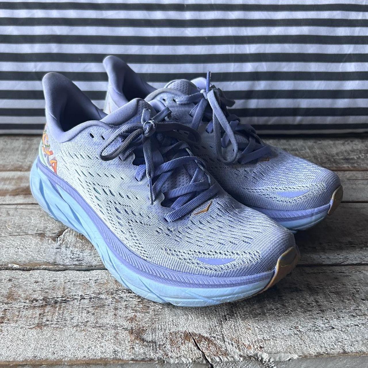 Gorgeous Lilac colored HOKA sneakers. Clifton 8... - Depop