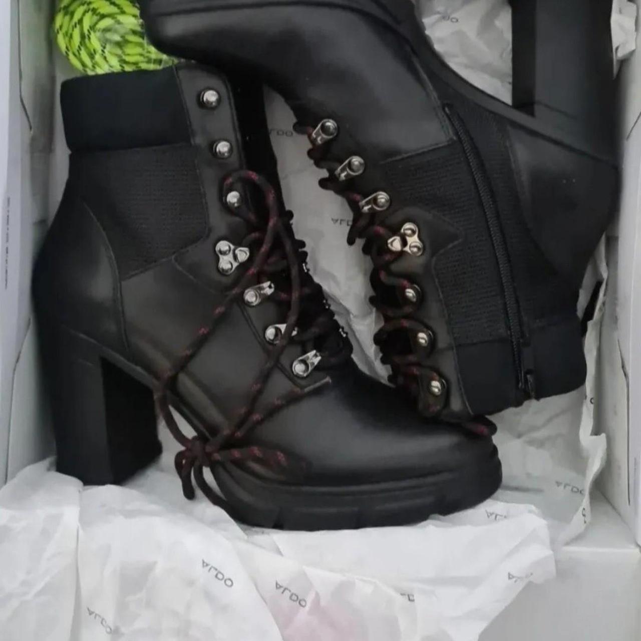 Aldo TIPULA black leather lace-up Depop