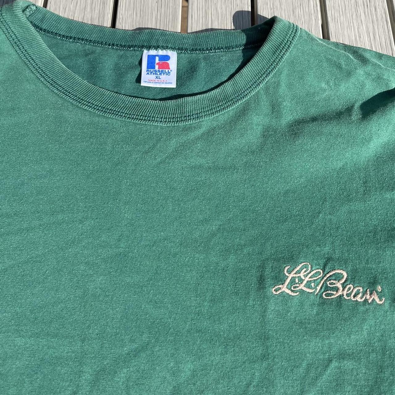 Vintage 80s LL Bean Embroidered Logo T shirt Size... - Depop