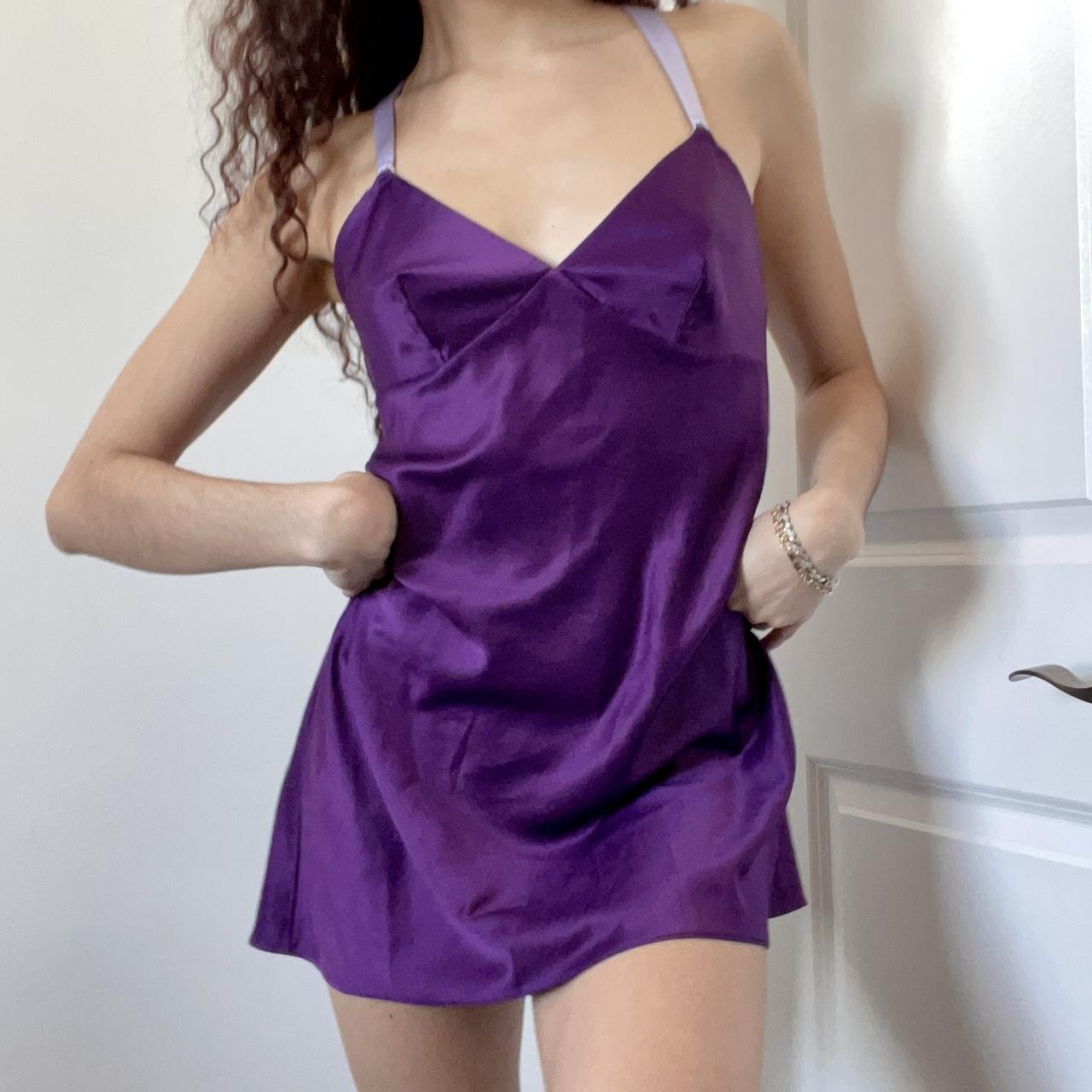 Purple Victorias Secret Cross Back Slip Dress 💜 Depop 8173