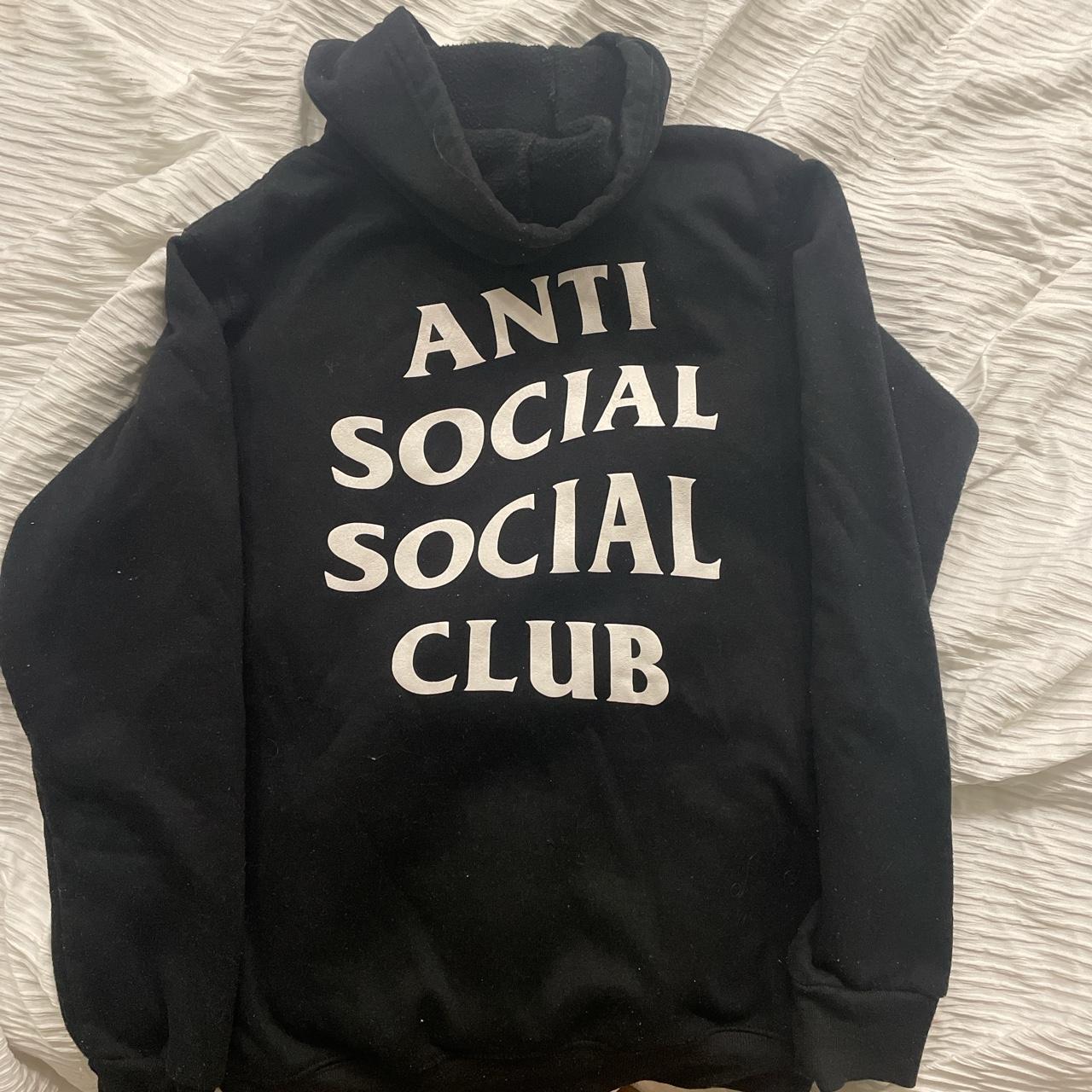Anti social social club black hoodie size s (a... - Depop
