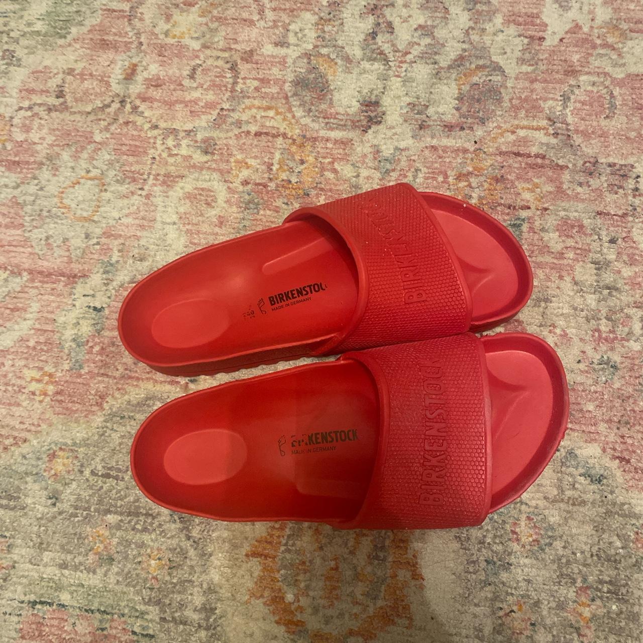 slightly worn red Barbados Depop