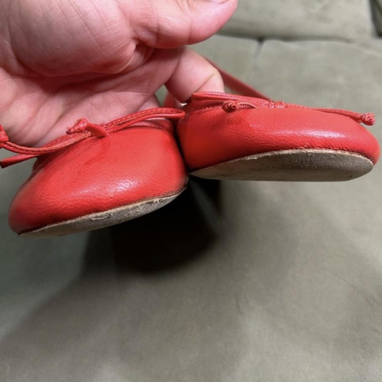 Red Saks Fifth Avenue ballerina flats Women’s size... - Depop