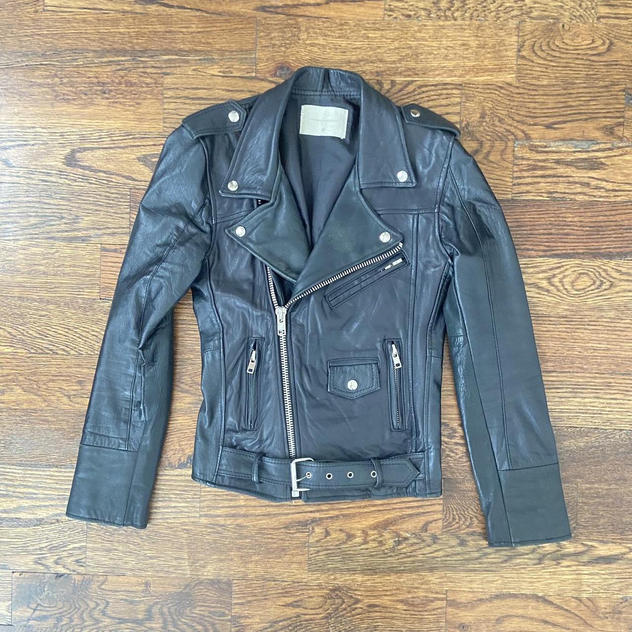 Deadwood leather jacket — made from 100% vintage... - Depop