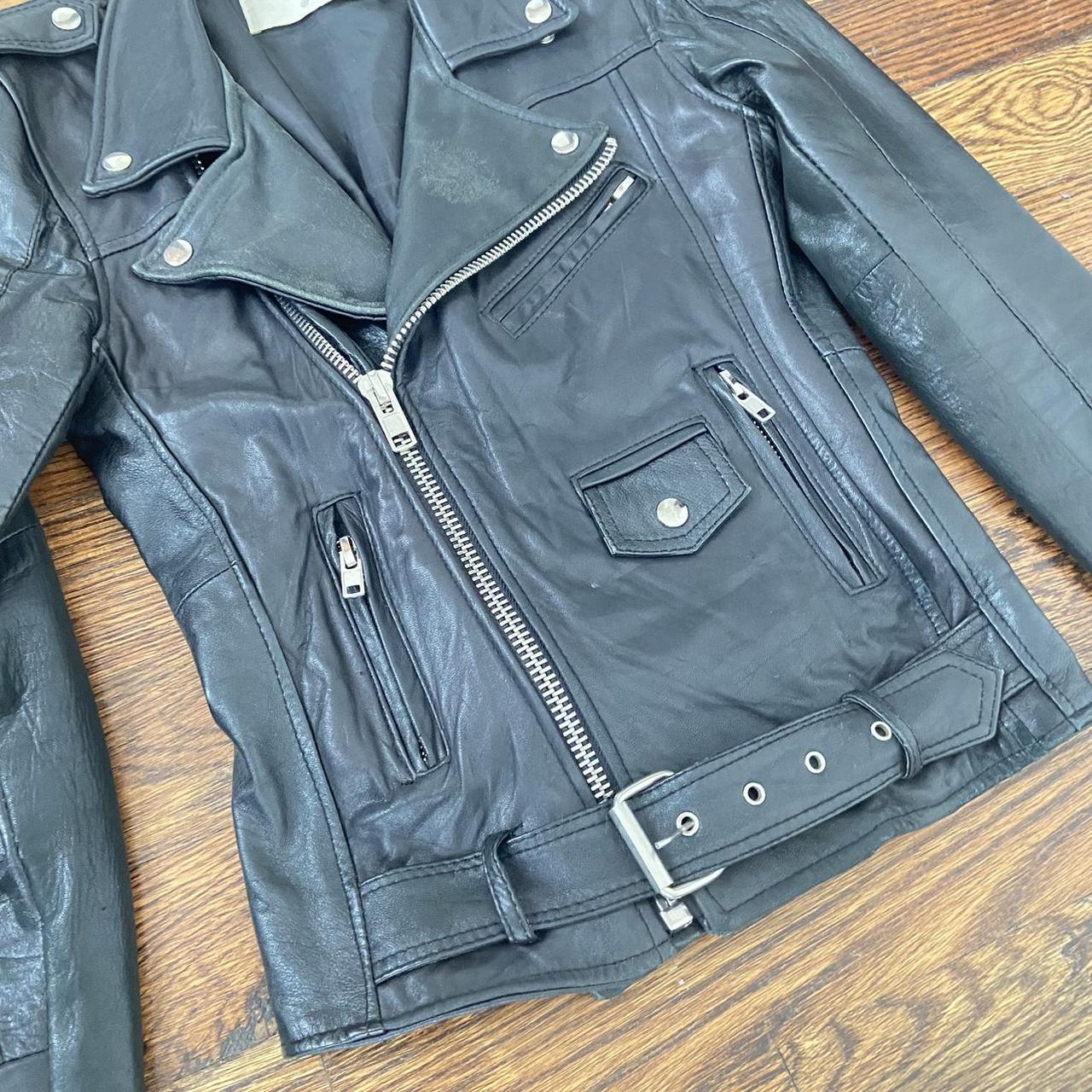 Deadwood leather jacket — made from 100% vintage... - Depop