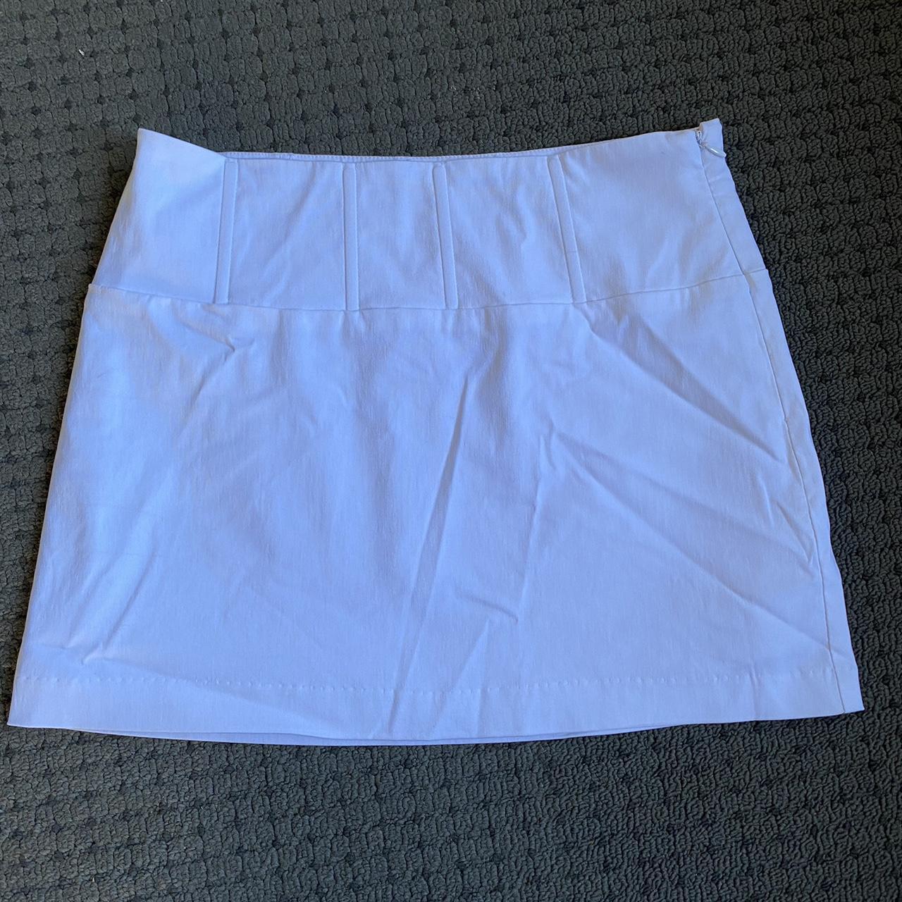 GLASSONS MINI SKIRT, WHITE Size 10 $15 price... - Depop