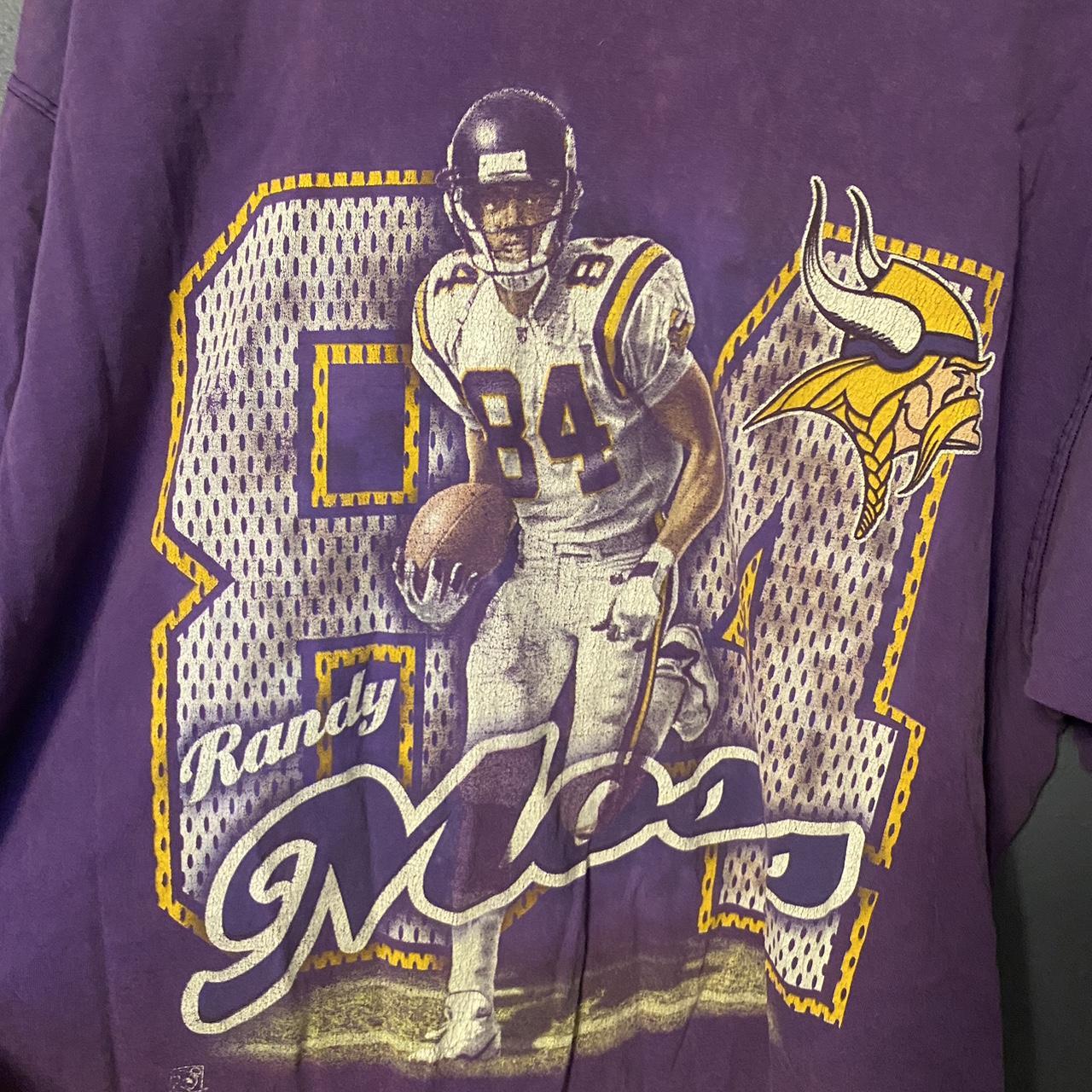 Vintage 90s Randy Moss Minnesota Vikings Pro Player T Shirt 