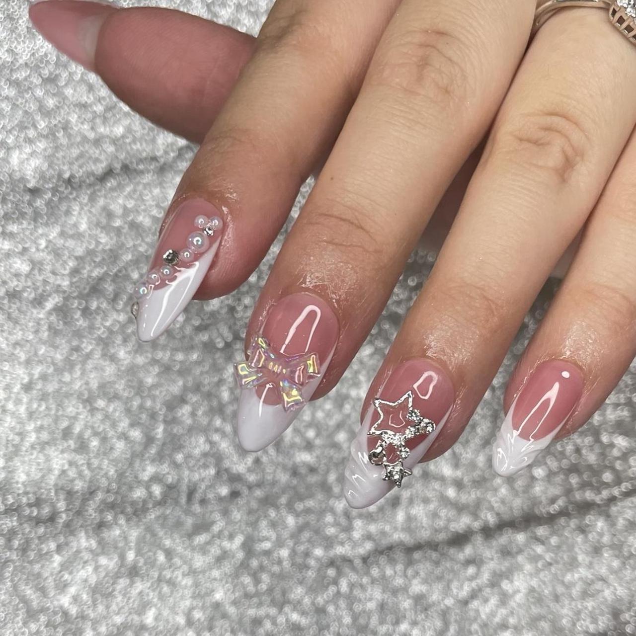 Louis Vuitton-style custom press on nails. Can be - Depop