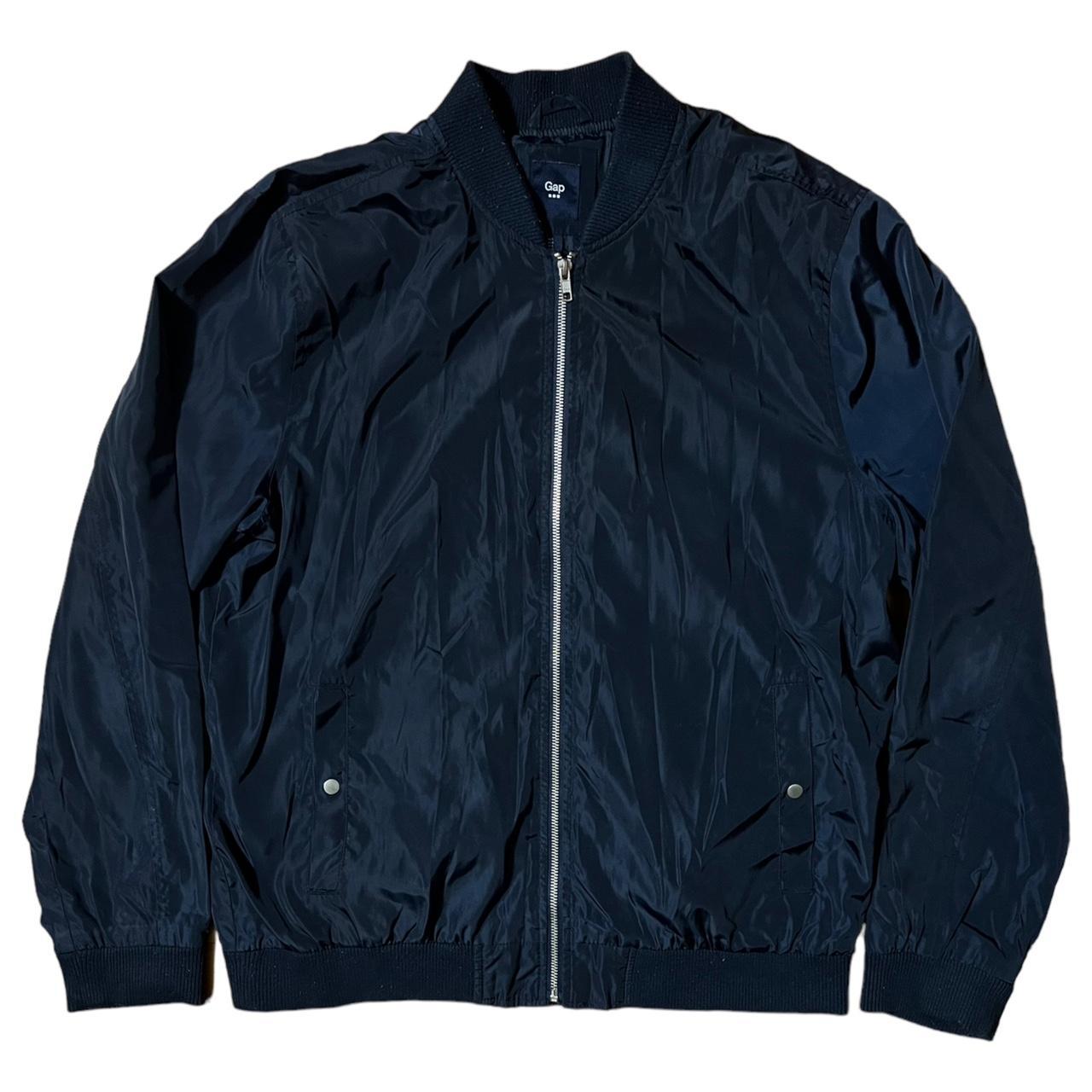 GAP Mens Lightweight Bomber Jacket Navy Blue Size... Depop