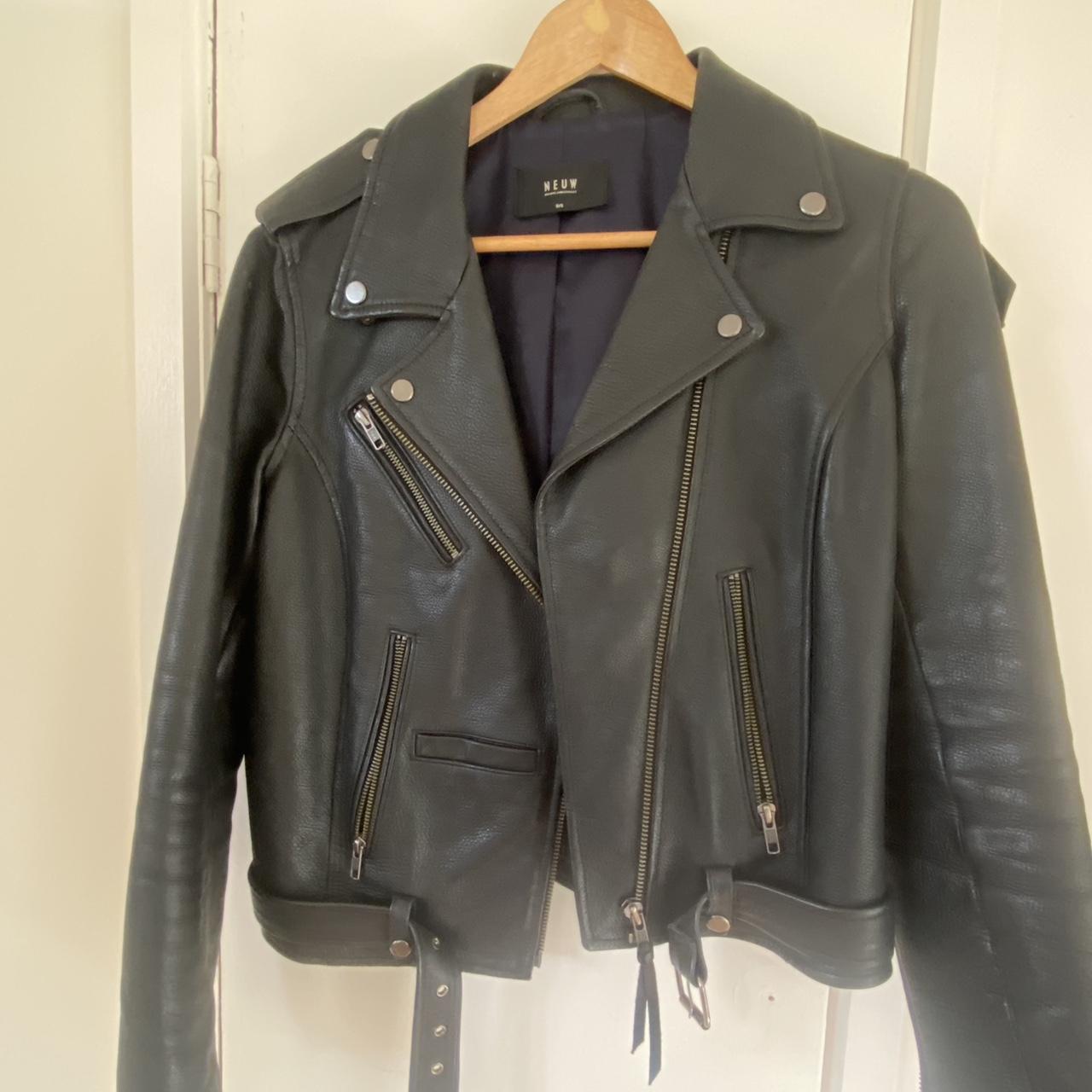 NEUW genuine leather jacket #neuw #rollas - Depop