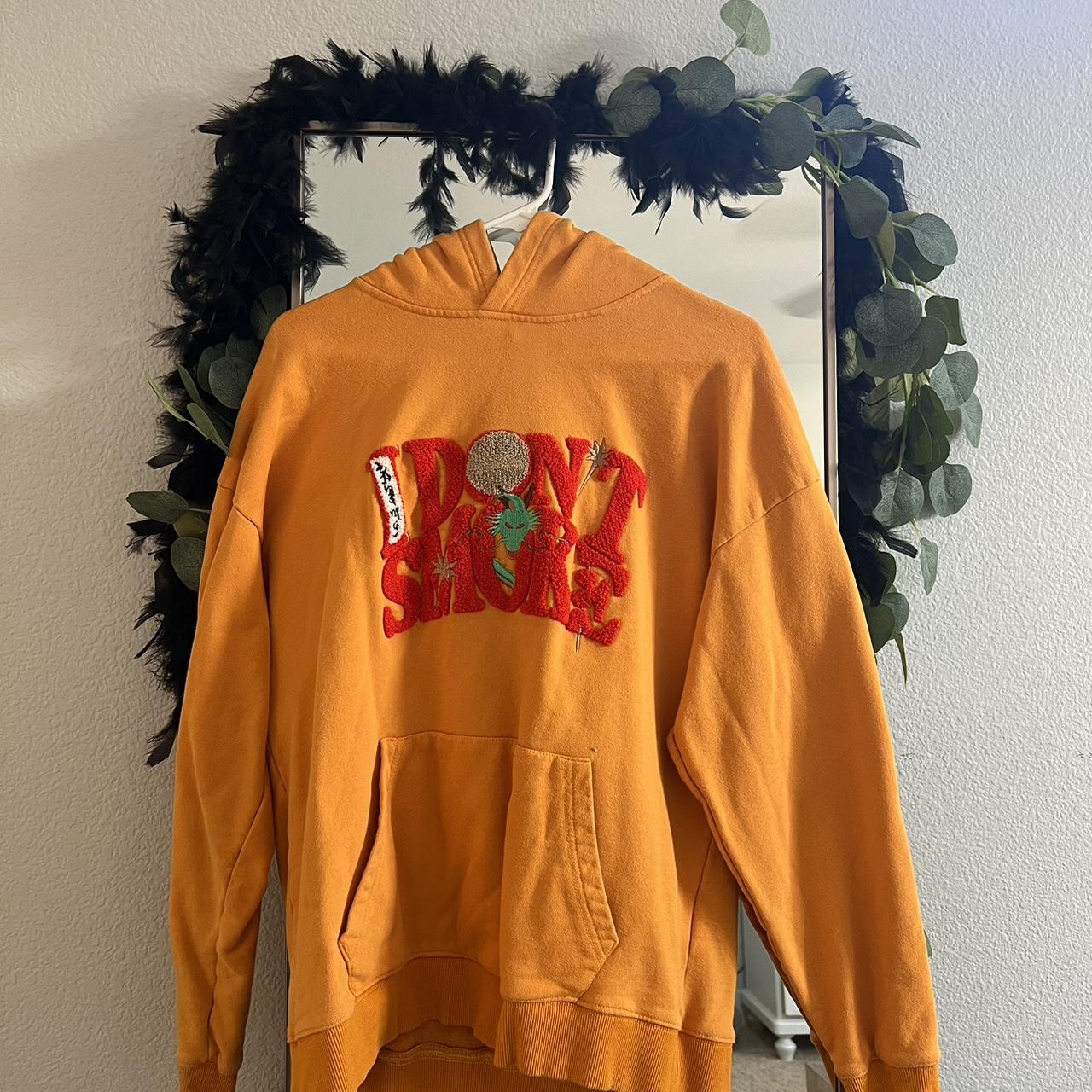 Orange graphic hoodie online