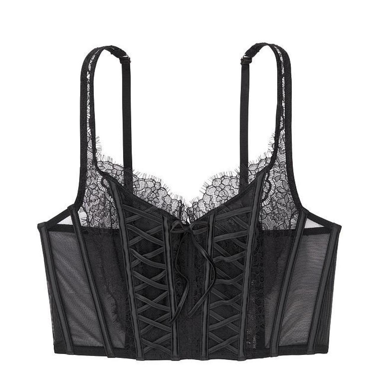 NWT sheer Victoria secret corset top size M-DD - Depop