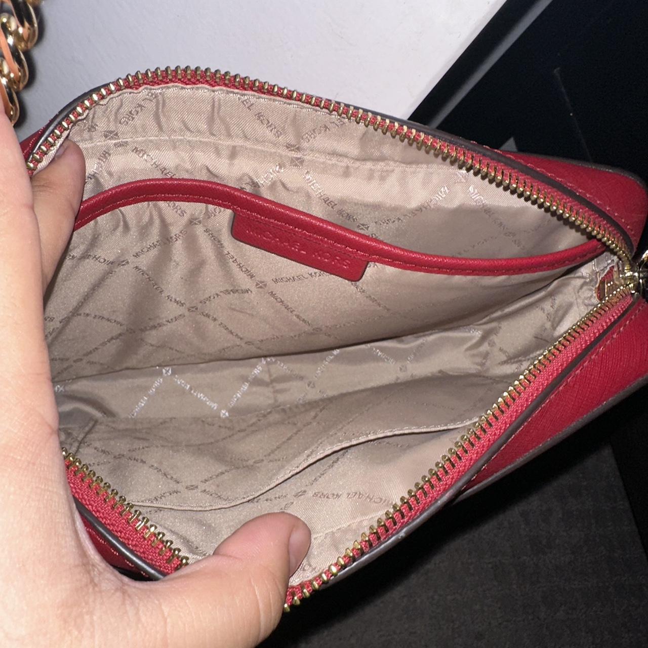 Red small Michael Kors shoulder bag crossbody purse. - Depop