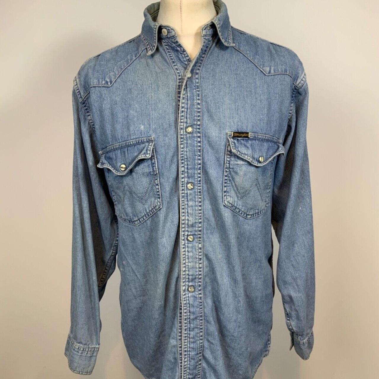 Wrangler Men's Blue Shirt | Depop