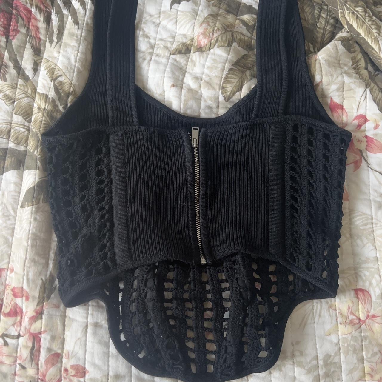 Black corset top, size Small - Depop
