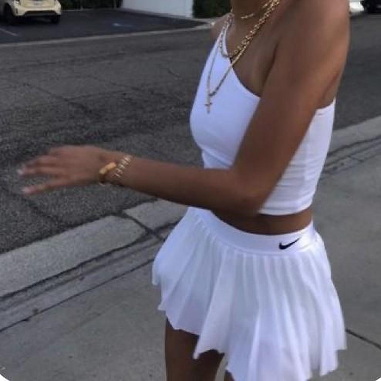 Nike white tennis skirt best sale