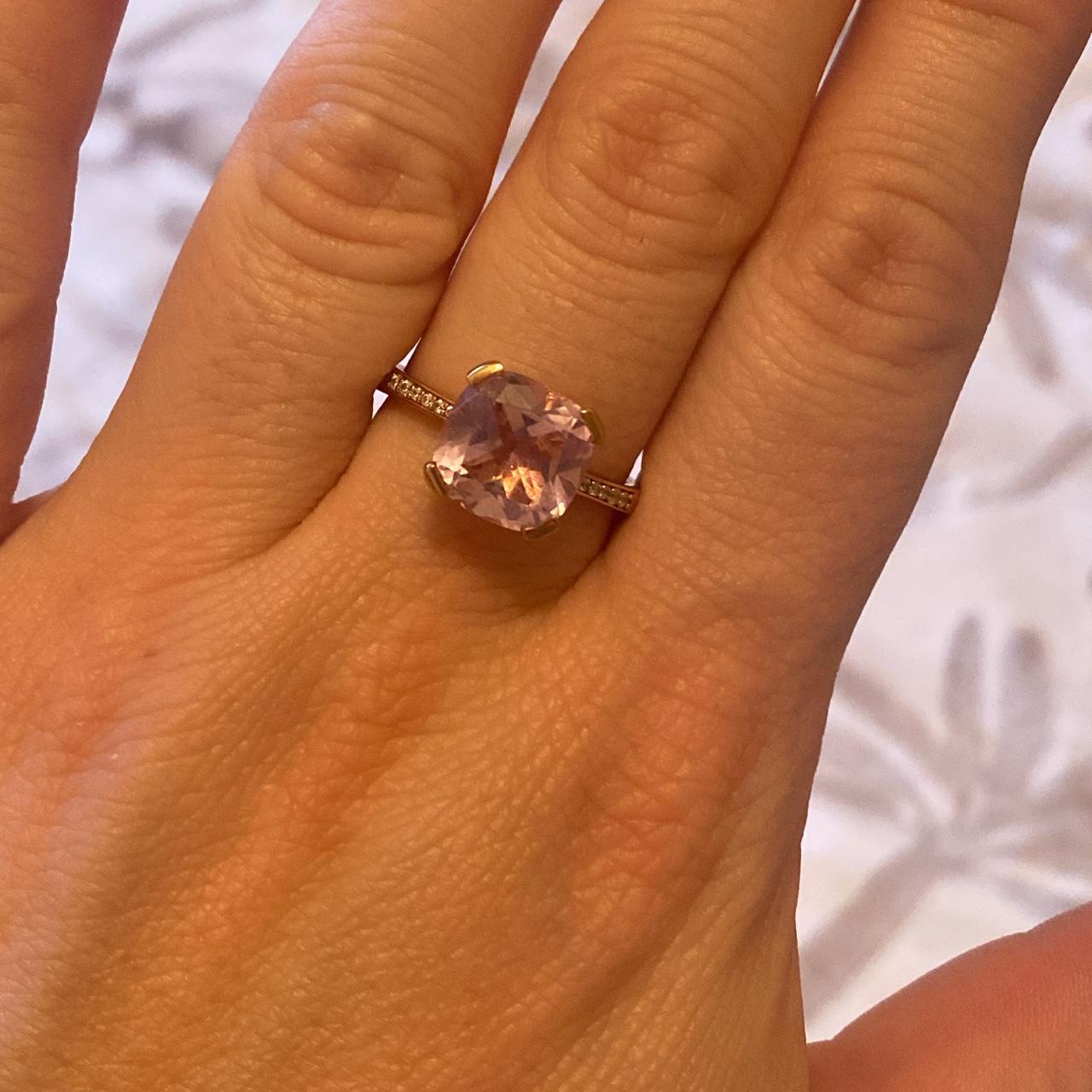 Rose gold diamonique ring size 60 Comes with a... Depop